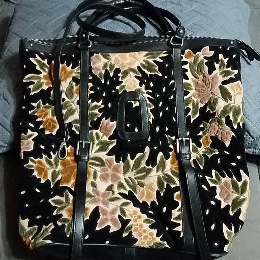 Anthropologie Ms. Albright Winterbloom Velvet Bag